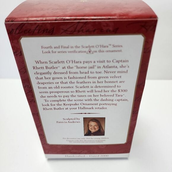 Hallmark Keepsake Christmas Ornament Scarlett O'Hara Collector Series 2000 - Picture 3 of 6